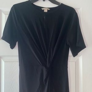 H&M black short sleeve dress